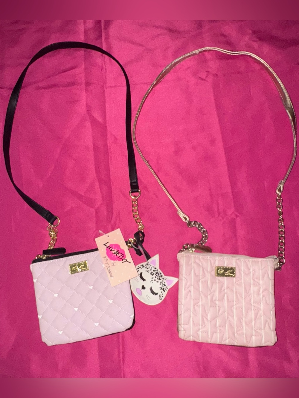 Betsey Johnson Pink Quilted Crossbody Bundle of 2 / Betsey Johnson Bundle